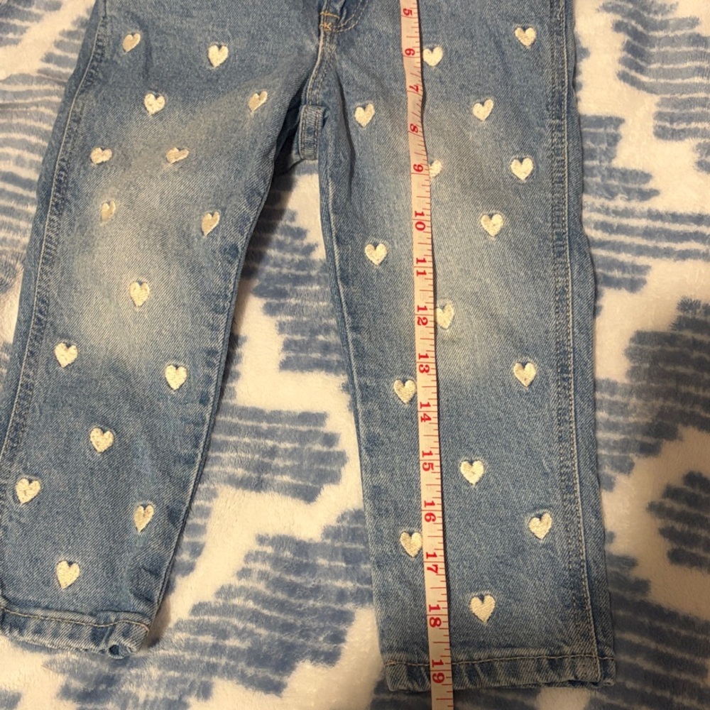 Gap Denim Heart Patterned Blue Toddler Jeans